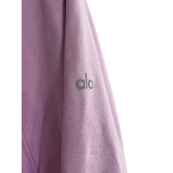 Alo Yoga Renown Crew Neck Pullover Sweatshirt Lavender Purple Womens - Picture 3 of 12